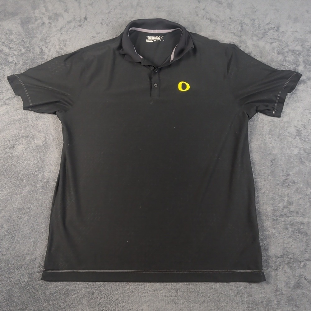 Nike Golf Football Oregon Ducks Dri-Fit Polo Men's Size XL Collared Shirt Logo